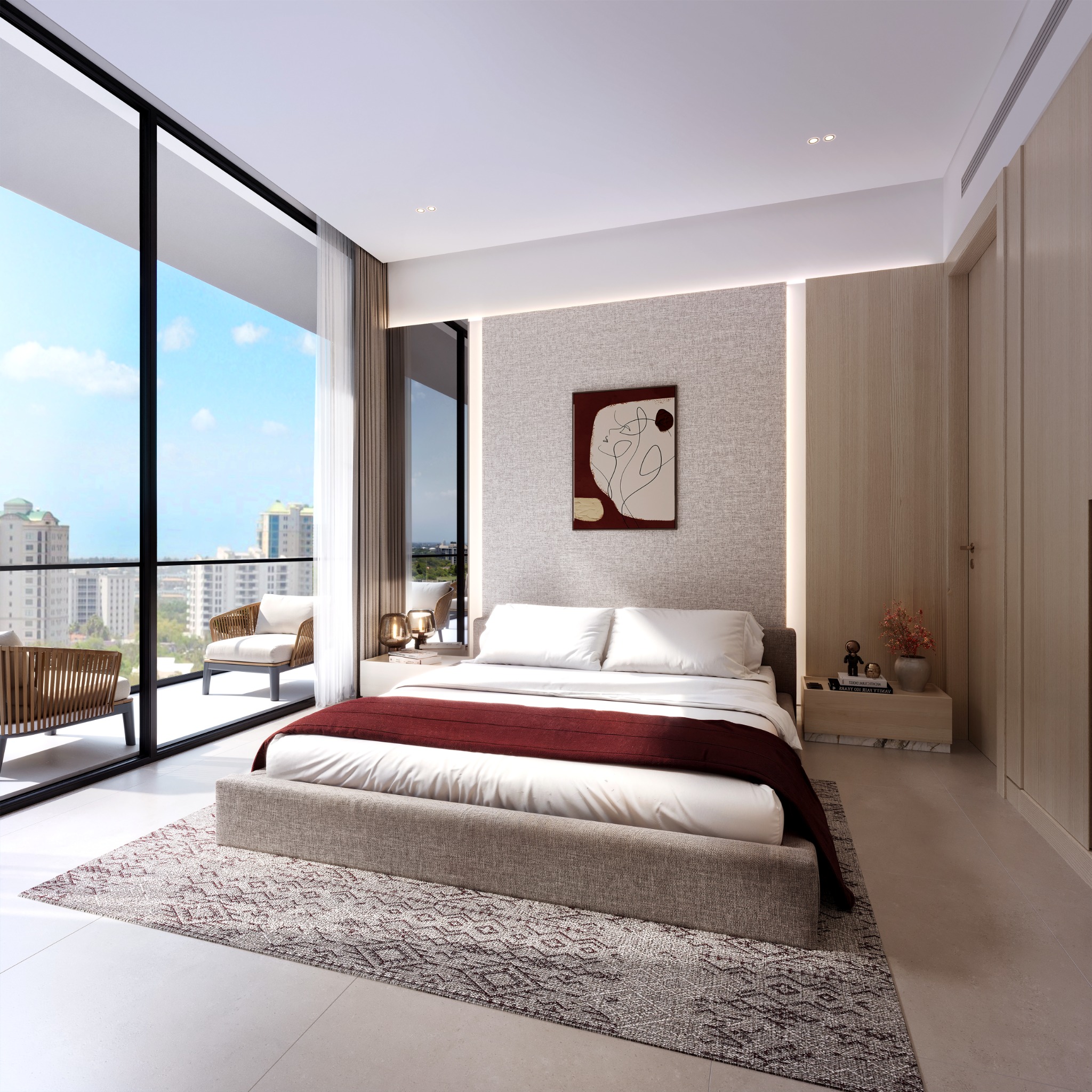 Bright master bedroom at Solen Residence
